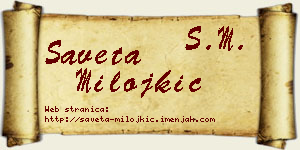 Saveta Milojkić vizit kartica
